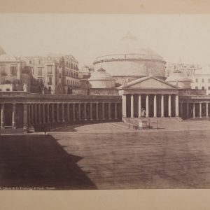 TIRAGE PHOTO-Robert Rive 1880 albumine collé sur carton ITALIE Naples 18X24CM