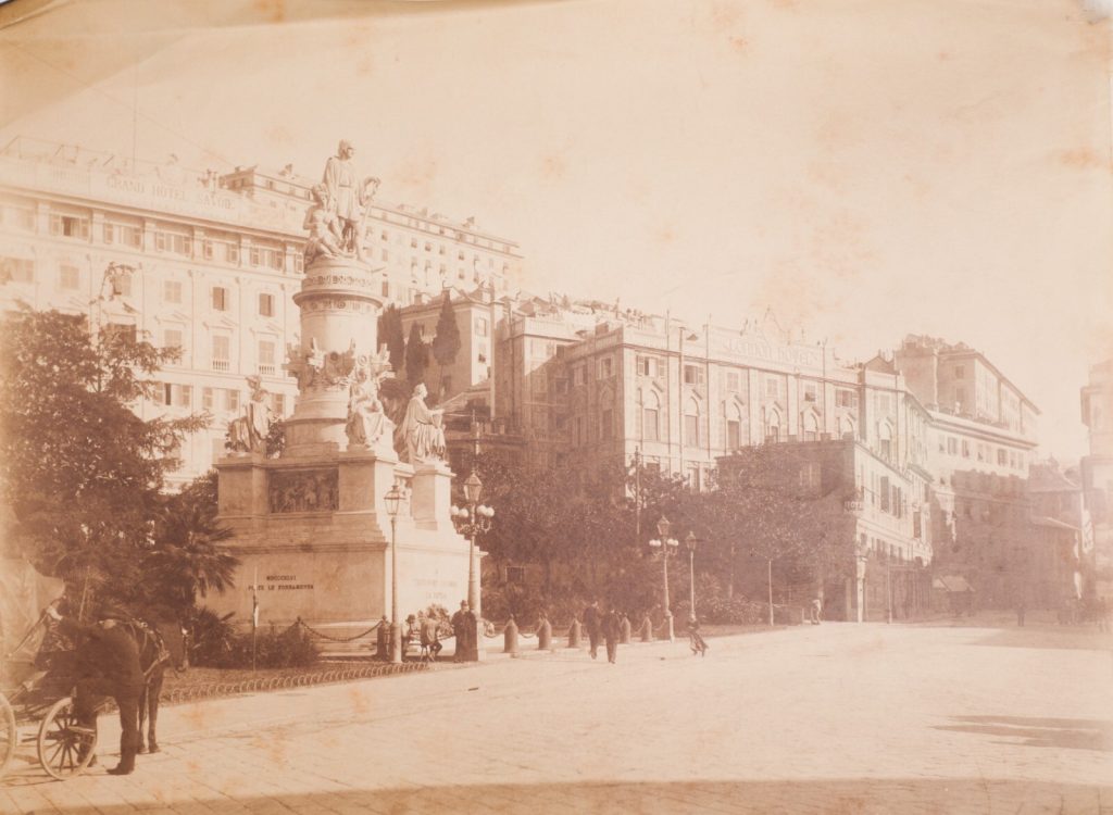 TIRAGE PHOTO-1880 Noack, Alfredo ITALIE GENOVA-Papier Albumine 21X30cm-