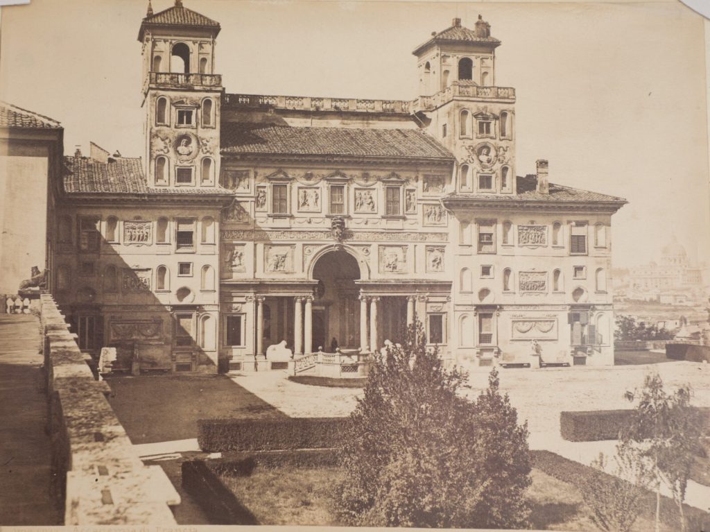 TIRAGE PHOTO-1880 ITALIE Rome Villa Médicis- Académie de France à Rome- 18x25cm