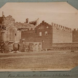 TIRAGE PHOTO	ALBUMINE 1880	ITALIE ROME 20X25cm Tombeau Metella