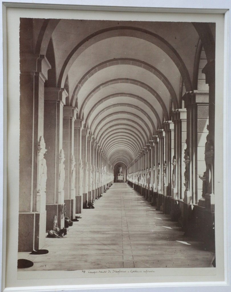 PHOTO 1880 albumine collé sur carton ITALIE Genes 21X27CM albumine