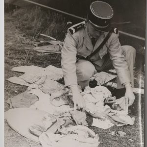 PHOTO Argentique Italie ACCIDENT PARIS MILAN 13X18cm 1960