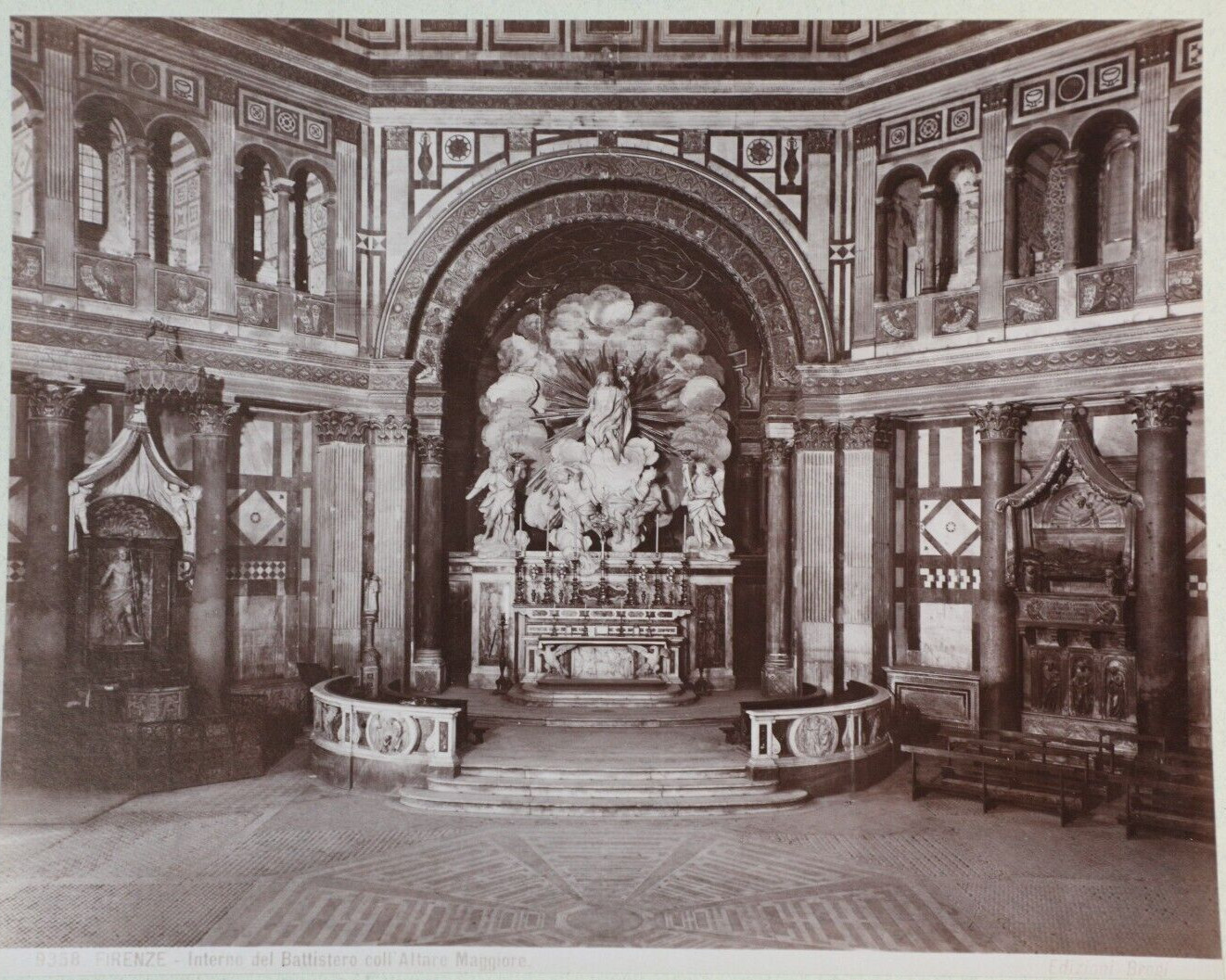 TIRAGE PHOTO ALBUMINE 1880 église Santa Maria Maggiore 19X24cm