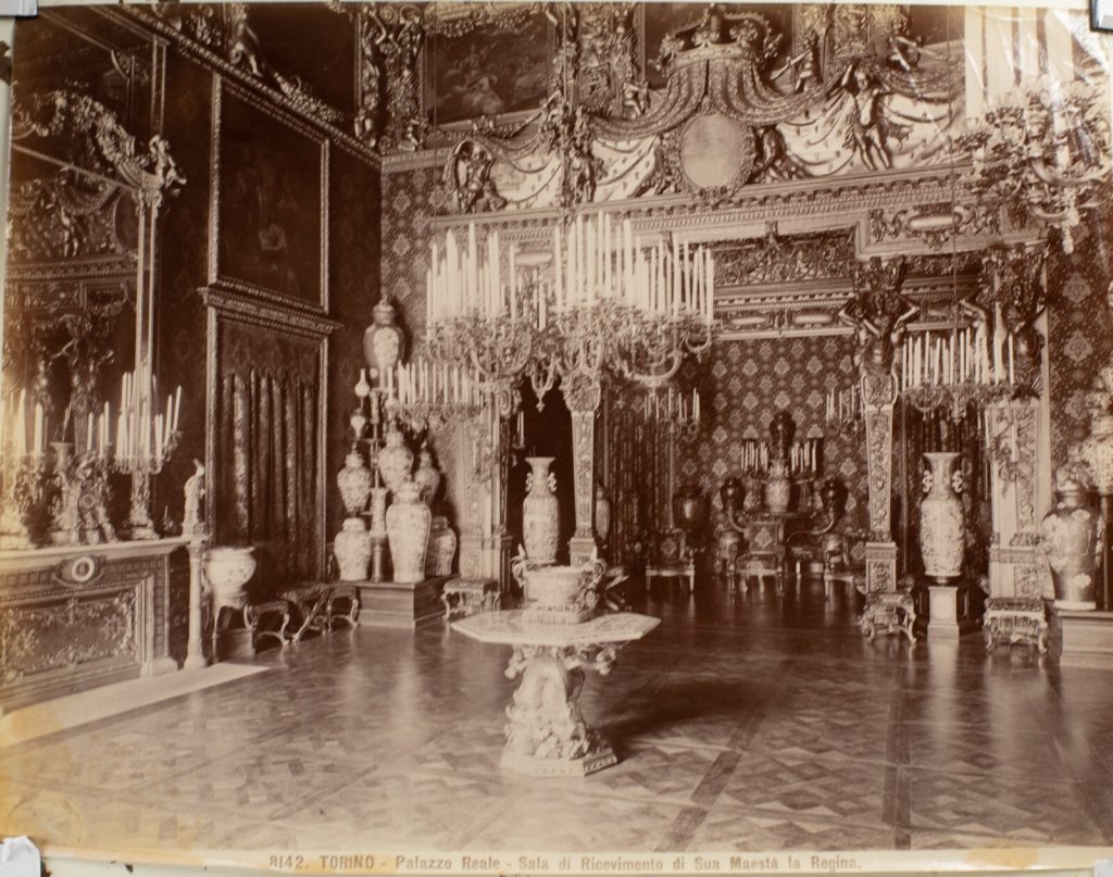 TIRAGE PHOTO ALBUMINE 1880 ITALIE 19X24cm TURIN PALAIS REALE
