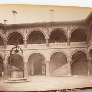 TIRAGE PHOTO ALBUMINE 1880 Italie 20X25cm Bologne Collegio di Spagna