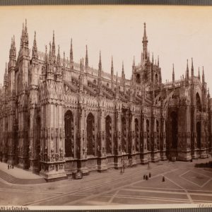 TIRAGE PHOTO ALBUMINE 1880 Italie 20X25cm Milan Cathedrale édition Brogi