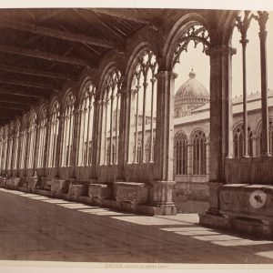 TIRAGE PHOTO	ALBUMINE, 1880 ITALIE PISE CAMPO SANTO 19X25cm