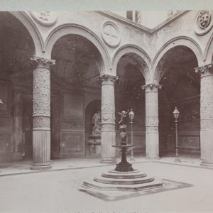 TIRAGE PHOTO	albumine 1880	ITALIE Florence  Cortile di Palazzo Vecchio 20X25cm