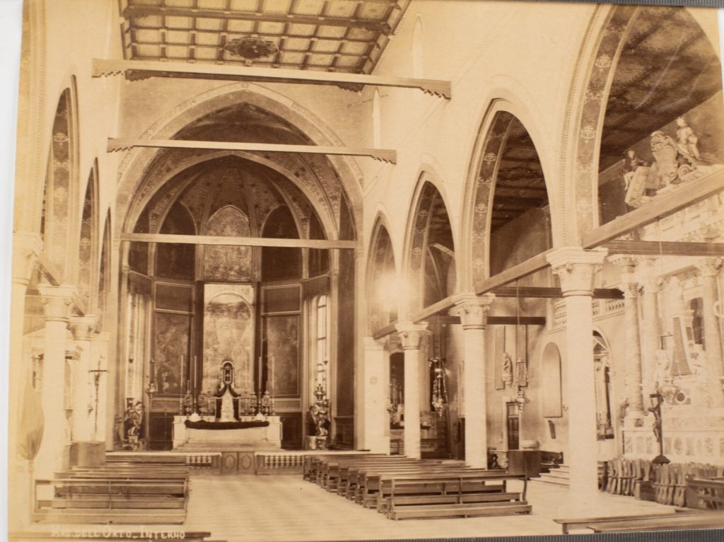 TIRAGE PHOTO ALBUMINE 1880 Italie 20X25cm Venise Madonna dell'Orto