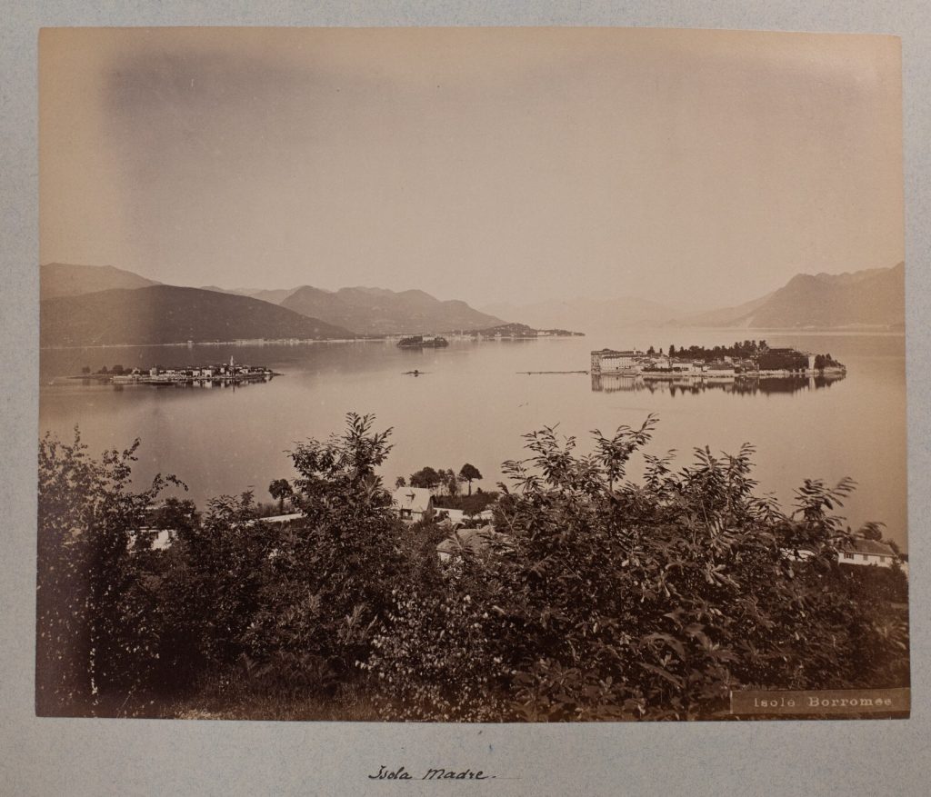 TIRAGE PHOTO ALBUMINE, 1880 ITALIE ISOLA MADRE 20X26cm