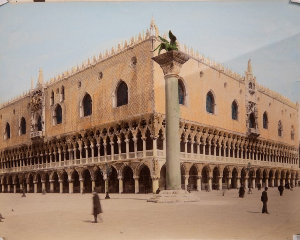 TIRAGE PHOTO Albumine aquarellé TAMPON GIULIO GENOVA 1880 VENISE ITALIE 19X24cm