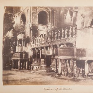 TIRAGE PHOTO-1880 ITALIE VENISE INTERIEUR DE ST MARC-Papier albumine 25x32cm