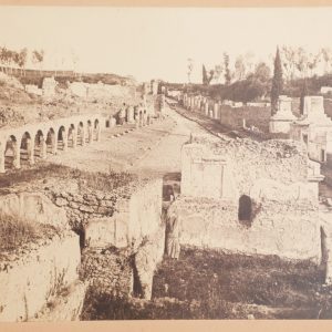 PHOTO-Tampon sec Photographe Robert Rive 1870 POMPEI -Papier albumine 18x25cm