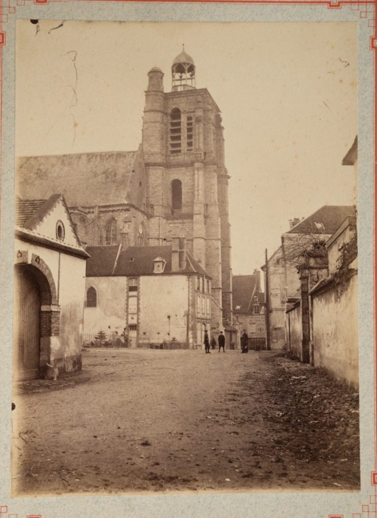 PHOTO Albumine France Sézanne la tour de l'église Saint-Denis 13X18cm 1880