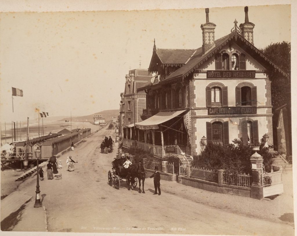 Photo Albumine France VILLERS SUR MER HOTEL DES HERBADES 21X27cm 1880