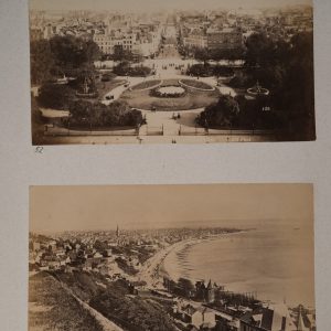 Albumine France 2 photos Le Havre photo 11X19cm carton 30X38cm 1890