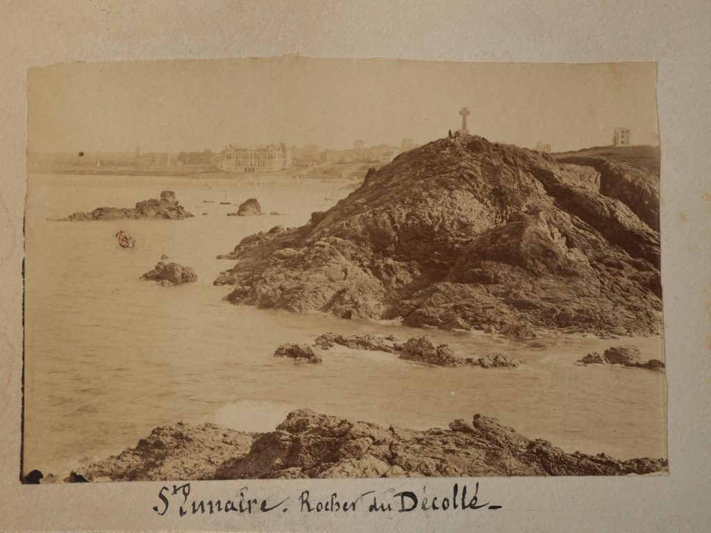 PHOTO Albumine France Paysage de Bretagne Saint-Lunaire 11x16cm 1880