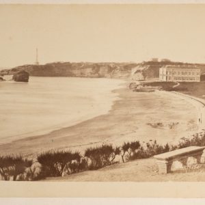 PHOTO Albumine	France	Biarritz la grande plage	13X22cm	1870