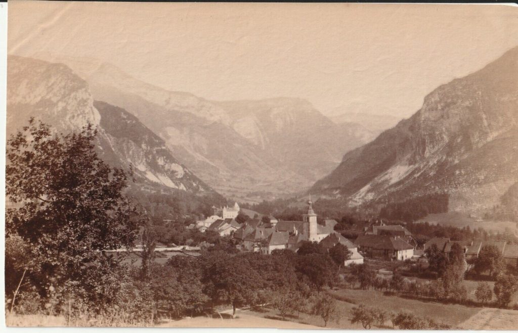 TIRAGE PHOTO ALBUMINE FRANCE THONES SAVOIE 1880 10X15cm trés bon état
