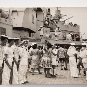 PHOTO 13X18	argentique PORTE HELICOPTERE LE JEANNNE D' ARC 1964  1ERE CAMPAGNE