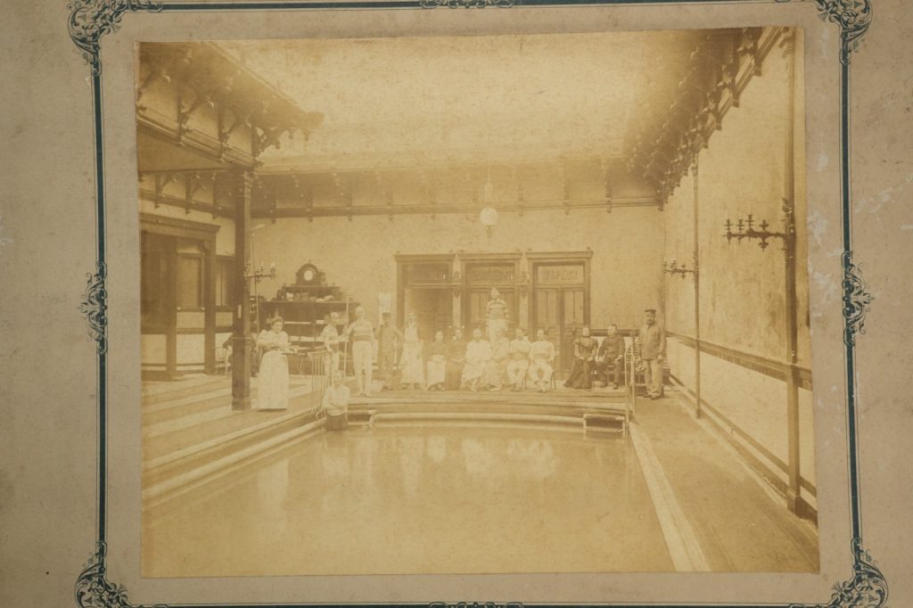PHOTO Albumine France STATION THERMALE 23X28cm 1880