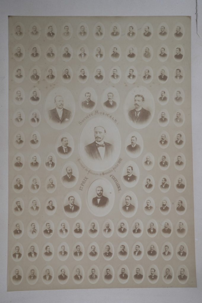 Photo Albumine France Société musicale 1er prix d'excellence 25X37cm 1880
