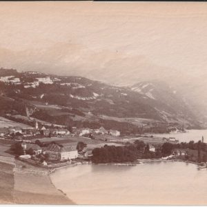 TIRAGE PHOTO	ALBUMINE FRANCE LAC D'ANNECY 1880 LA TOURNETTE ET TALLOIRES 10X15cm