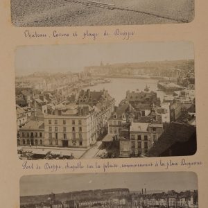 Albumine France Carton 5 photos recto verso Dieppe Normandie CARTON 28X35cm