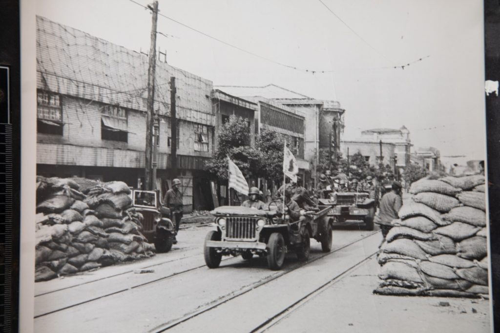 TIRAGE PHOTO argentique 1950 PHOTO DE PRESSE MILITAIRE GUERRE DE COREE 21X25cm