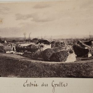 PHOTO Albumine	France	Paysage de Mayenne entrée des grottes	11X17cm	1880