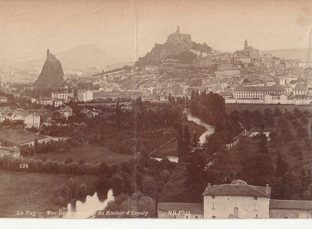 Le Puy en Velay  PHOTO	ALBUMINE 1880 PAYSAGE FRANCE 12X18cm
