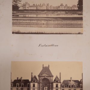 PHOTO	ALBUMINE SUR CARTON 1880	7 PHOTOS CHATEAU DE FRANCE SUR CARTON 25X36CM