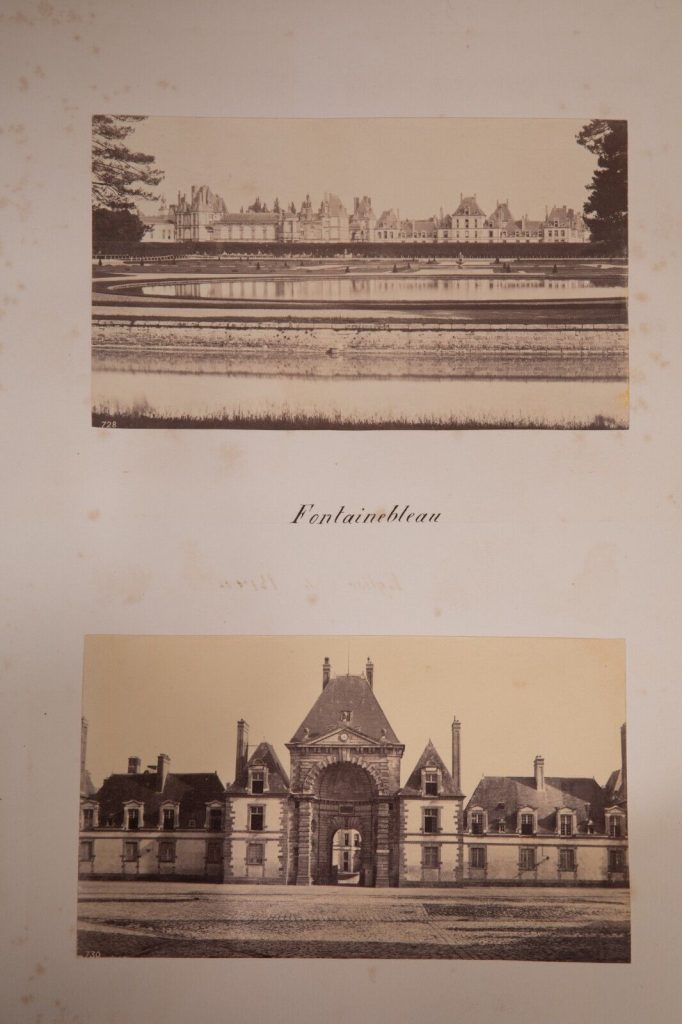PHOTO	ALBUMINE SUR CARTON 1880	7 PHOTOS CHATEAU DE FRANCE SUR CARTON 25X36CM