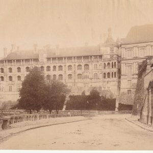 PHOTO	ALBUMINE 1880 PEIGNE CHATEAU DE LA LOIRE BLOIS FRANCE 11X17cm