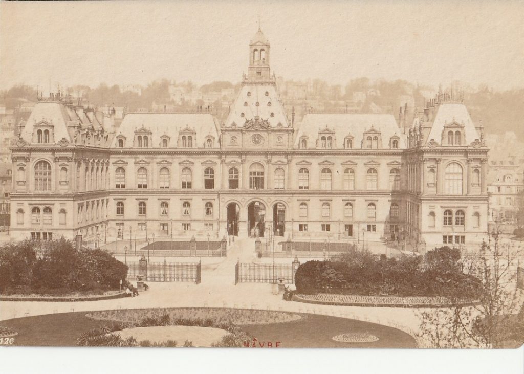 Hôtel de ville, Le Havre ALBUMINE 1880 PAYSAGE FRANCE 9,5X15cm