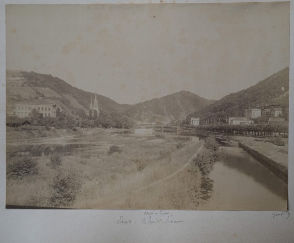 PHOTO Albumine Allemagne Ems vue général 18X22CM 1880