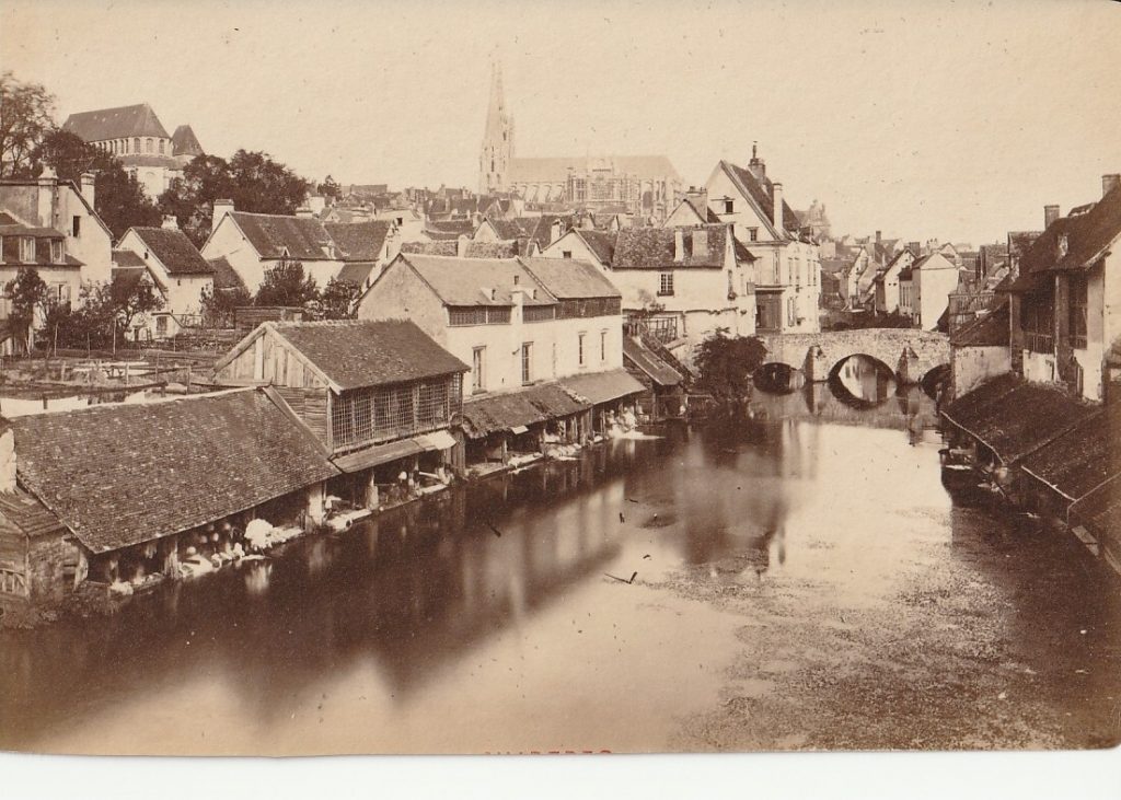 CHARTRES ALBUMINE 1880 PAYSAGE FRANCE 9,5X15cm