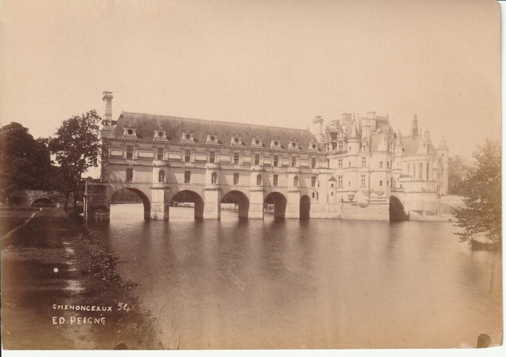 PHOTO ALBUMINE 1880 PEIGNE CHATEAU DE LA LOIRE FRANCE 11X17cm CHENONCEAUX