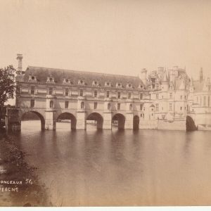 PHOTO	ALBUMINE 1880 PEIGNE CHATEAU DE LA LOIRE FRANCE 11X17cm CHENONCEAUX