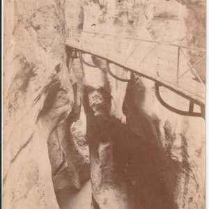 TIRAGE PHOTO	ALBUMINE FRANCE  gorges du Fier 1880 		10X15cm		trés bon état