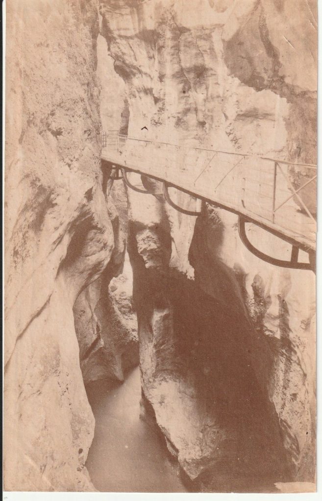 TIRAGE PHOTO ALBUMINE FRANCE gorges du Fier 1880 10X15cm trés bon état