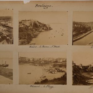 Albumine France 6 photos Bretagne sur CARTON 32X62cm PHOTO 11X16cm 1870