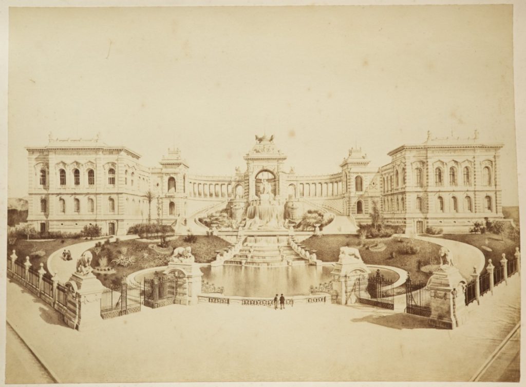 photo Albumine France Marseille 21X28cm 1880 palais des arts de Lonchamp