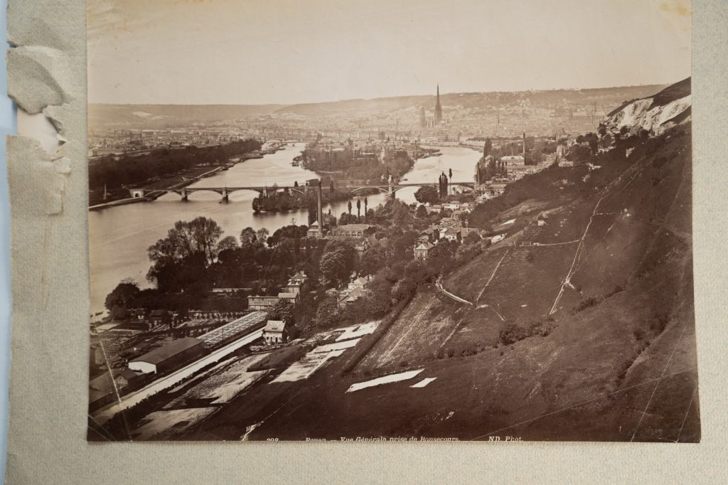Photo Albumine France Rouen vue générale 21X27cm 1880