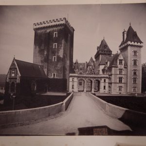 TIRAGE PHOTO	ALBUMINE 1880	PAU FRANCE CARTON RECTO VERSO 35X26CM PHOTOS 20X25CM