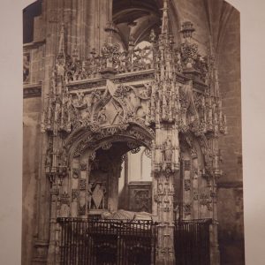 PHOTO	ALBUMINE P.DENIZOT 1880	Bourg-en-Bresse Eglise de Brou 14,5X21,5cm