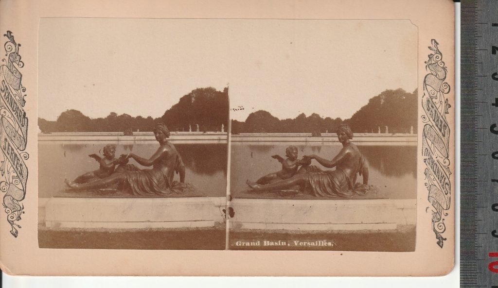 Photo albumine Stéréo FORMAT ATYPIQUE 11X17cm 1870 VERSAILLE