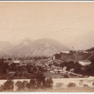 TIRAGE PHOTO	ALBUMINE FRANCE  FAVERGES MONT CHARVIN SAVOIE 1880		10X15CM