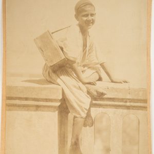 PHOTO Albumine	Algérie	Alger cireur 19X25cm	1880 signé dans le négatif Leroux