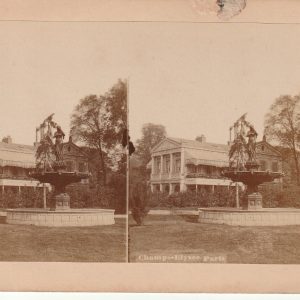 Photo albumine Stéréo FORMAT ATYPIQUE 11X17cm  1870 PARIS CHAMPS ELYSEE